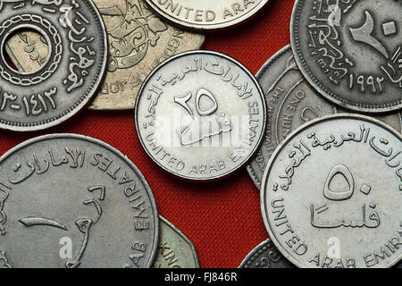 Coins of the United Arab Emirates. UAE 25 fils coin. Stock Photo