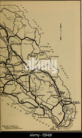 California highways; a descriptive record of road development by the state and by such counties as have paved highways (1920) Stock Photo