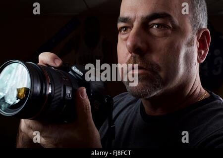 Self portrait taking a photograph Stock Photo