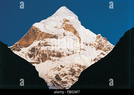 Peaks of kedarnath, Uttaranchal, india, asia Stock Photo