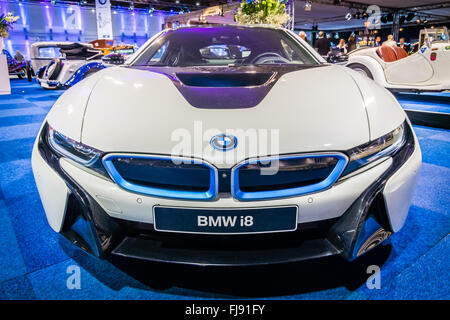 Plug-in hybrid sports car BMW i8. Stock Photo