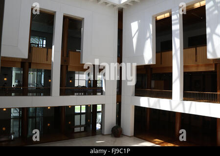 The Members Hall area of Australian Parliament House at Capital Hill in Canberra. Stock Photo