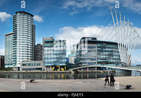 The BBC building and Media City at Salford.