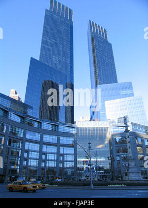 Time Warner Center and Columbus Circle. Stock Photo