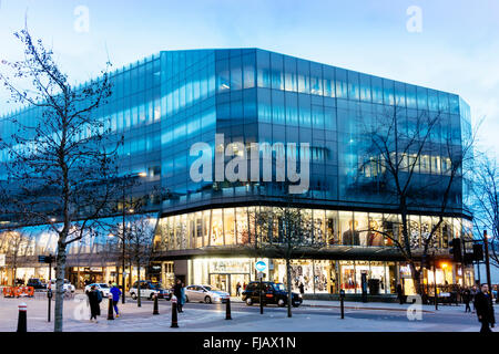1 New Change shopping mall and offices, near St. Pauls in London by Jean Nouvel architect with interiors by Tom Dixon
