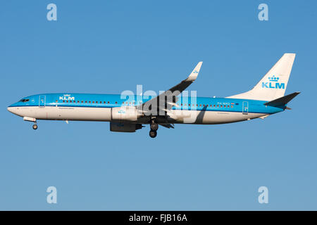 KLM Royal Dutch Airlines Boeing 737 Aircraft Stock Photo