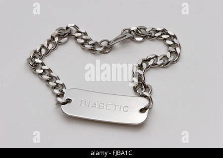 Medical alert bracelet. Stock Photo