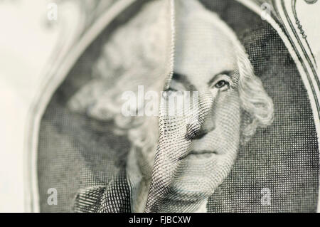 crumpled one dollar bill Stock Photo