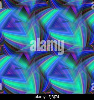 Repeating triangular pattern of cold colors Stock Vector
