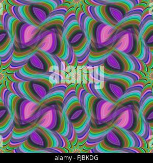 Seamless colorful fractal pattern background Stock Vector