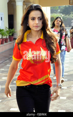 Patiala, India. 01st Mar, 2016. Bollywood Actress Amisha Patel during the launch of firsst team of B.C.L Punjab Royal Patialvi team to play in the ‘box cricket league-Punjab' at Gymkhana Club in India. © Rajesh Sachar/Pacific Press/Alamy Live News Stock Photo