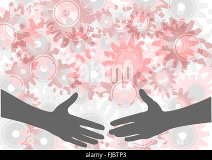 handshake. concept of the team work in modern business Stock Vector