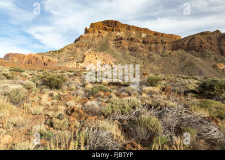 The Guajara, 2718m, highest peak on the edge of the caldera of the volcano Pico del Teide, Tenerife, Canary Islands, Spain Stock Photo