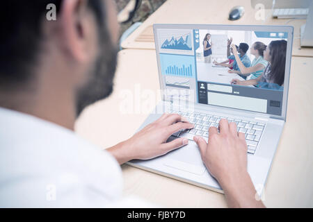 Composite image of business interface Stock Photo