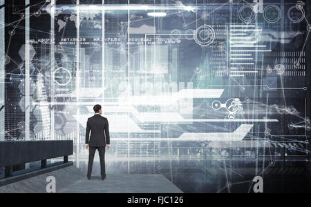 Composite image of businessman looking away Stock Photo