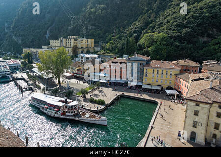 Hafen, Riva del Garda, Gardasee, Trentino, Italien | harbour, Riva del Garda, Lake Garda, Trentino, Italy Stock Photo