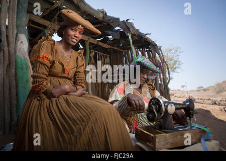 Herero Woman, Namibia. Stock Photo