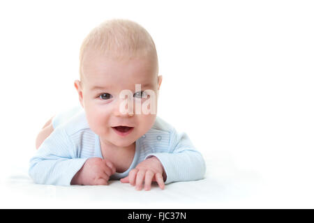 three month old isolated baby Stock Photo