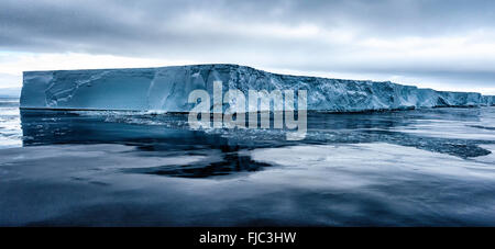 Large Tabular Iceberg in the Antarctic Sound.  This is the B15y iceberg Stock Photo