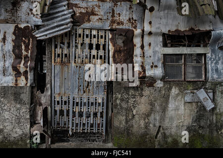 Ruin of a metal hut in Hong Kong, very common Stock Photo