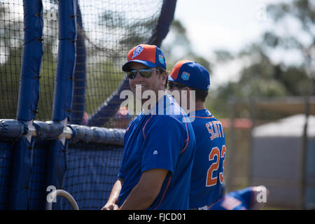 Port St Lucie, United States. 28th Feb, 2016. Mike Piazza visits New York Mets at Tradition Field in Port St Lucie, Florida. © Louise Wateridge/Pacific Press/Alamy Live News Stock Photo