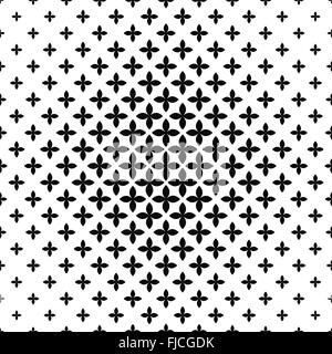 Seamless monochrome floral pattern Stock Vector