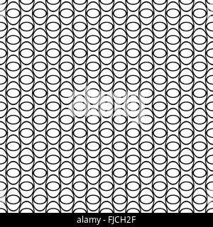 Black and white seamless ellipse pattern Stock Vector