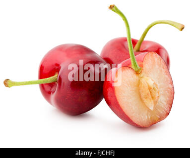 sweet cherries isolated on the white background. Stock Photo