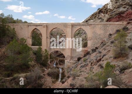 Bridge of four eyes in Aspe, Alicante, Spain Stock Photo