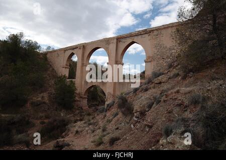 Bridge of four eyes in Aspe, Alicante, Spain Stock Photo