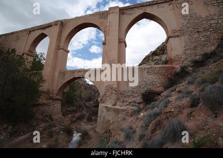 Bridge of four eyes in Aspe, Alicante, Spain Stock Photo