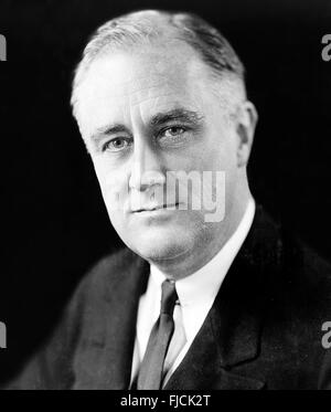 U.S President Franklin Delano Roosevelt, 32nd President of the United States official portrait December 27, 1933 in Washington, DC. Stock Photo
