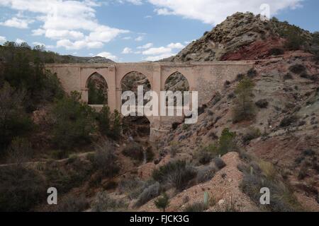 Bridge of four eyes in Aspe, Alicante, Spain Stock Photo