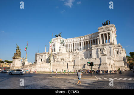 Altare della Patria, or Altar of the Fatherland in Rome, Italy is the largest monument in Rome. Stock Photo