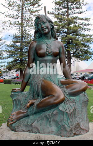 Pania of the Reef, Napier, New Zealand. Stock Photo