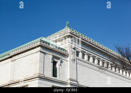 Washington DC - December 6, 2015: Details of the architecture on the top of the Corcoran Gallery of Art Stock Photo