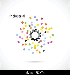 Creative circle abstract vector logo design template. Corporate business industrial creative logotype symbol.Vector illustration Stock Vector