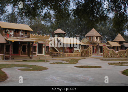 Chokhi dhani village resort, jaipur, rajasthan, india, asia Stock Photo