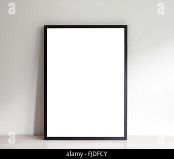 Image of simple poster frame mockup scene. Stock Photo