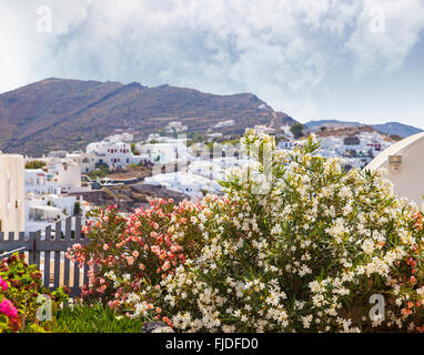 Image of Oia, a picturesque village on the island of Santorini, Greece. Stock Photo