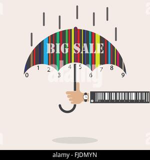 Creative abstract shopping  logo design with barcode symbol. Sale icon,discount,promotion,sell concept.Vector illustration. Stock Vector