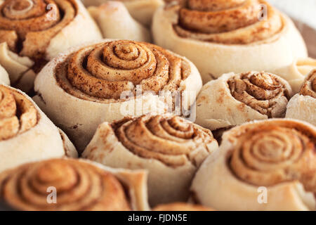 Fresh sweet homemade cinnamon rolls swedish cuisine Stock Photo