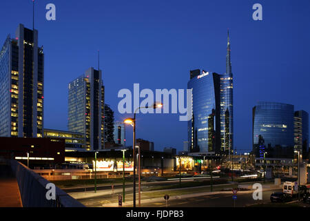 The 231m Torre Unicredit (Unicredit Tower) in the Porta Nuova district, designed by Cesar Pelli, Porta Nuova, Milan, Italy. Stock Photo