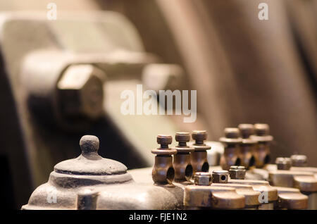 photo of the historic machines in macro photography, detail Stock Photo