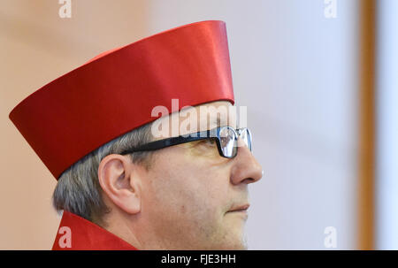 Karlsruhe, Germany. 02nd Mar, 2016. NPD party chairman Frank Franz ...