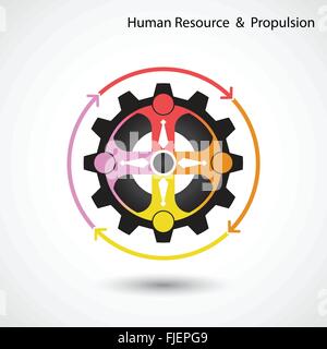 Human resource and business & industrial propulsion concept.  Vector illustration Stock Vector