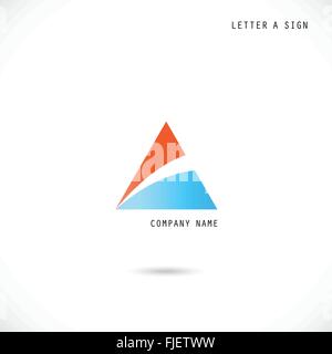 Creative letter A icon abstract logo design vector template. Corporate business and education creative logotype symbol. Stock Vector