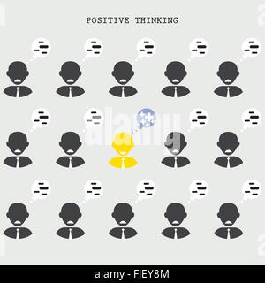 Positive thinking concept. Looking For Talent. Search for businessman.Vector illustration Stock Vector