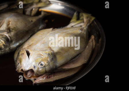 Various types of dried fish sold in the sauce Stock Photo