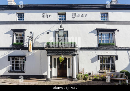 The Bear Hotel and Restaurant in Crickhowell, Powys Stock Photo